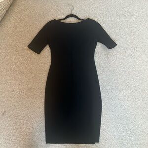 Zara Midi Black Bodycon Sleeved Dress